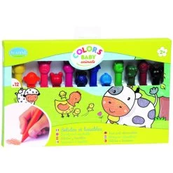 12 Wachsmalstifte Tiere Von Aladine