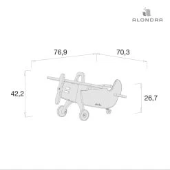 Holzflugzeug Weiß Mint Von Alondra -Essen - Trinken Verkäufe hersteller alondra holzflugzeug weiss mint 3
