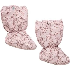 Celavi Baby-Footies Warm Fleece Blumen Rosa