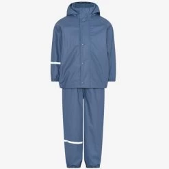 Celavi Kinder-Regen-Set Fleece China-Blau