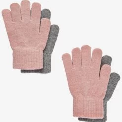 Fingerhanschuhe 2er-Pack Farbe Grau Und Rosa Von CeLaVi