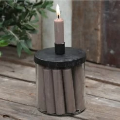 Kerzenständer Mit Deckel Für Ministabkerzen Von Der Firma Chic Antique