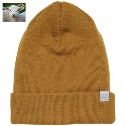 Color Kids Bennie Kinder-Winter-Mütze Strick Wolle Curry