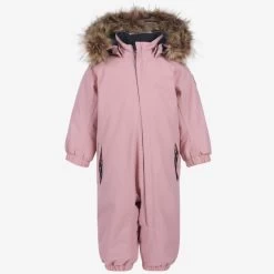 Color Kids Kinder-Schneeanzug Kunstfell Rosa