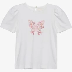 Creamie Mädchen-T-Shirt Blumen-Schmetterling