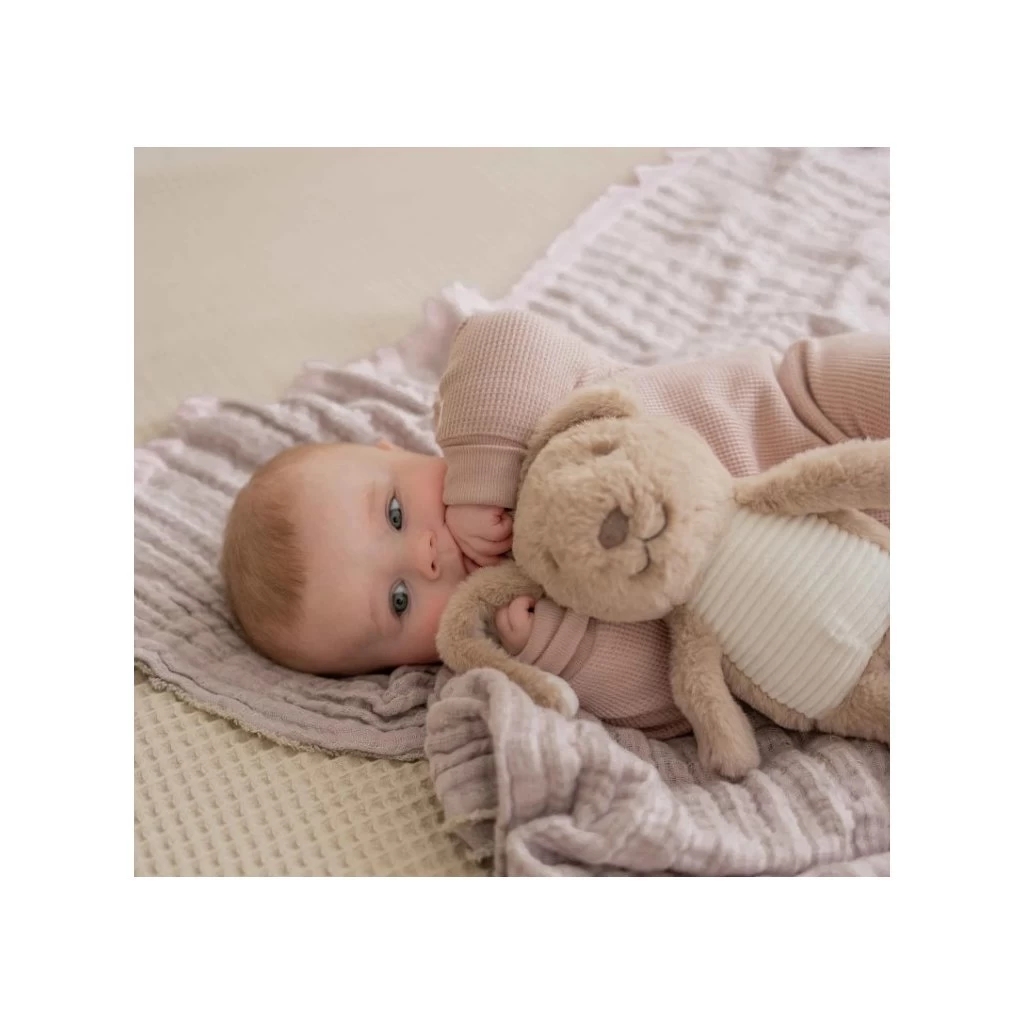 Herzschlag Kuscheltier Hase - Milo Braun Beige Von Flow Amsterdam 4 Herzschlag Kuscheltier Hase - Milo Braun Beige Von Flow Amsterdam – Bild 2