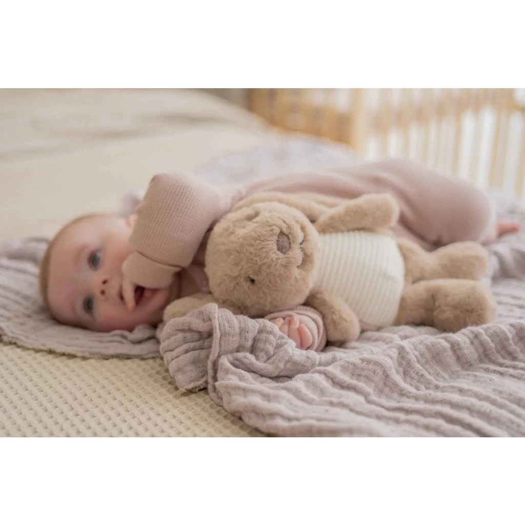 Herzschlag Kuscheltier Hase - Milo Braun Beige Von Flow Amsterdam 6 Herzschlag Kuscheltier Hase - Milo Braun Beige Von Flow Amsterdam – Bild 4