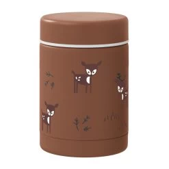 Edelstahl Thermobehälter Deer Hirsch Braun 300 Ml Von Fresk