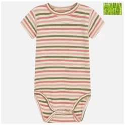 Hust And Claire Baby-Body Bue Ringel Rosa