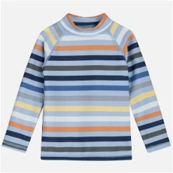 Baby-Schwimm-Bade-Shirt Maiak Streifen Hellblau Von Hust And Claire