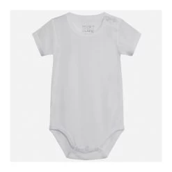 Kinder-Body Bue Bambus Kurzarm Weiß Von Hust And Claire