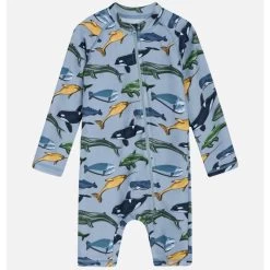 Kinder-Schwimm-Bade-Anzug Malaz Wal Blau Von Hust And Claire