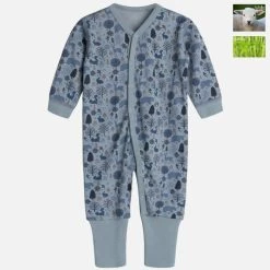 Hust And Claire Manu Wolle Bambus Wald Schlafanzug Blau