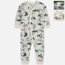 Hust And Claire Mila Wolle Seide Kroko Schlafanzug Natur