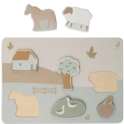 Jollein Holz-Puzzle Bauernhof