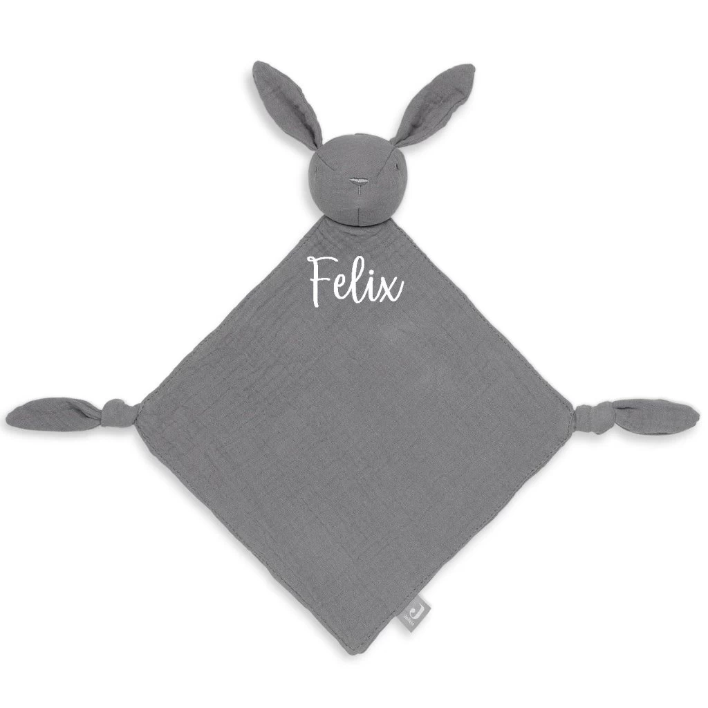 Personalisiertes Schnuffeltuch Hase Storm Grey 3 Personalisiertes Schnuffeltuch Hase Storm Grey