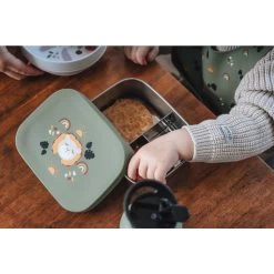 Kikadu Kinder-Lunch-Box Löwe Olive -Essen - Trinken Verkäufe hersteller kikadu kinder lunch box loewe olive 3
