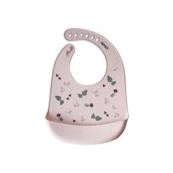 Kikadu Kinder-Silikon-Lätzchen Hase Rosa