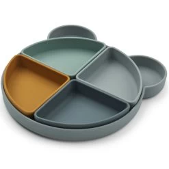 Liewood Arne Teller Mit Einteilungen Bär Hellblau Multi Mix