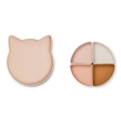 Liewood Arne Teller Mit Einteilungen Katze Rosa Multi Mix -Essen - Trinken Verkäufe hersteller liewood arne kinder teller mit einteilungen katze rosa multi mix 3