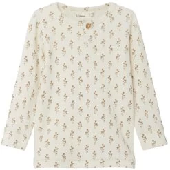 Lil Atelier Mädchen-Shirt Blümchen Natur