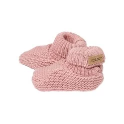 Gestrickte Baby-Schuhe Altrosa - Größe 2 Von Little Dutch