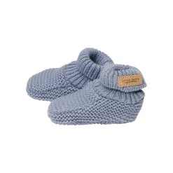 Gestrickte Baby-Schuhe Blau - Größe 1 Von Little Dutch