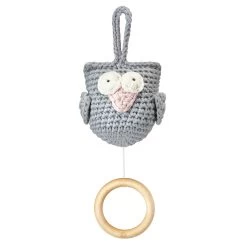 Häkel Spieluhr Eule - Grau Mit Rosa (Twinkle Twinkle Little Star) Von Maylily