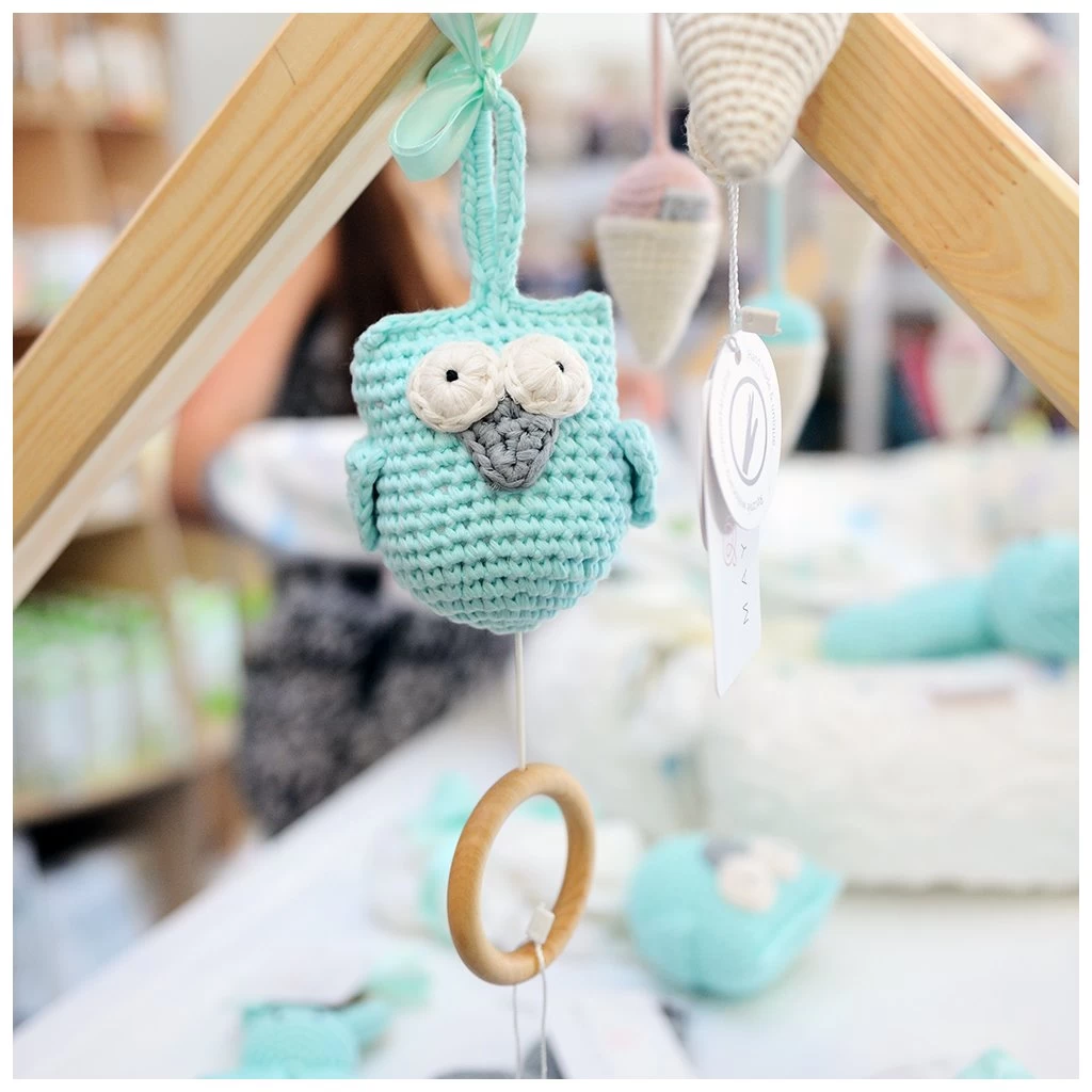 Häkel Spieluhr Eule - Mint (Twinkle Twinkle Little Star) Von Maylily 4 Häkel Spieluhr Eule - Mint (Twinkle Twinkle Little Star) Von Maylily – Bild 2