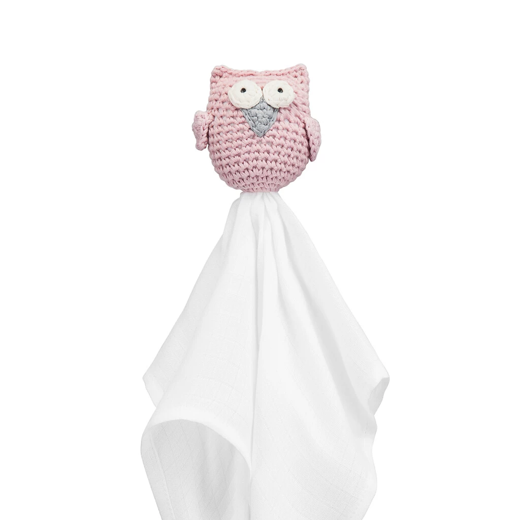 Kuscheltuch XL Eule Rosa 60cm Von Maylily 4 Kuscheltuch XL Eule Rosa 60cm Von Maylily – Bild 2