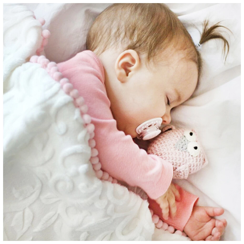 Kuscheltuch XL Eule Rosa 60cm Von Maylily 6 Kuscheltuch XL Eule Rosa 60cm Von Maylily – Bild 4