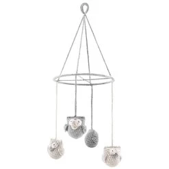 Mobile Eulen - Grau & Beige Von Maylily