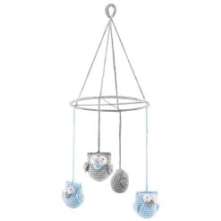 Mobile Eulen - Grau & Blau Von Maylily