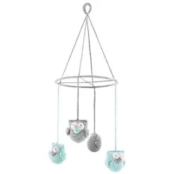 Mobile Eulen - Grau & Mint Von Maylily