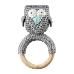 Rassel Eule Grau Mit Mint Von Maylily