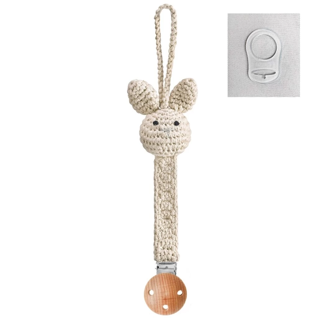 Schnullerkette Hase Beige MAM NUK Von Maylily 3 Schnullerkette Hase Beige MAM NUK Von Maylily