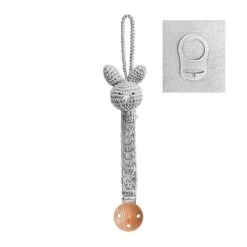 Schnullerkette Hase Grau MAM NUK Von Maylily