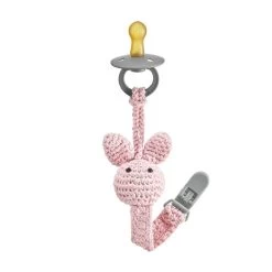 Schnullerkette Hase Rosa Von Maylily