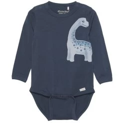 Minymo Baby-Jungen-Body Dino Blau