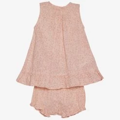 Minymo Baby-Kleid Mit Hose Pfirsich
