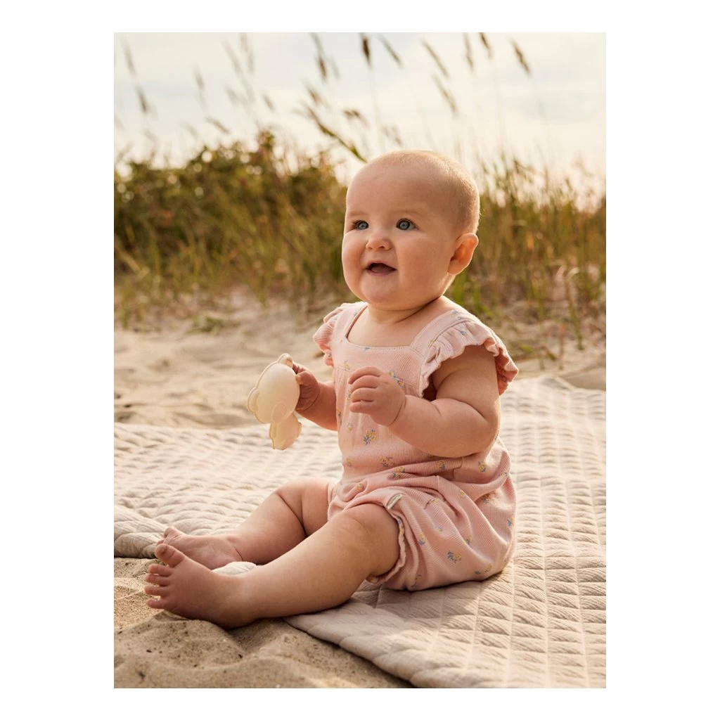 Minymo Baby-Spielanzug Blumen Rosa 4 Minymo Baby-Spielanzug Blumen Rosa – Bild 2