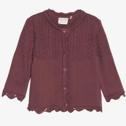 Minymo Baby-Strickjacke Weinrot