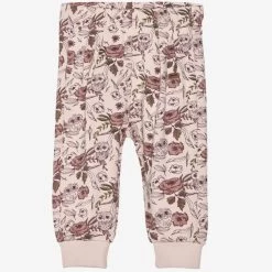 Minymo Baby-Sweat-Hose Rosa Eulen