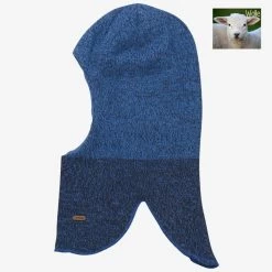 Minymo Kinder-Sturmhaube Strick Blau Verlauf