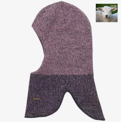 Minymo Kinder-Sturmhaube Strick Lila Verlauf