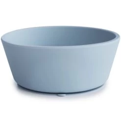 Mushie Baby-Schüssel Silikon Saugfuß Hellblau