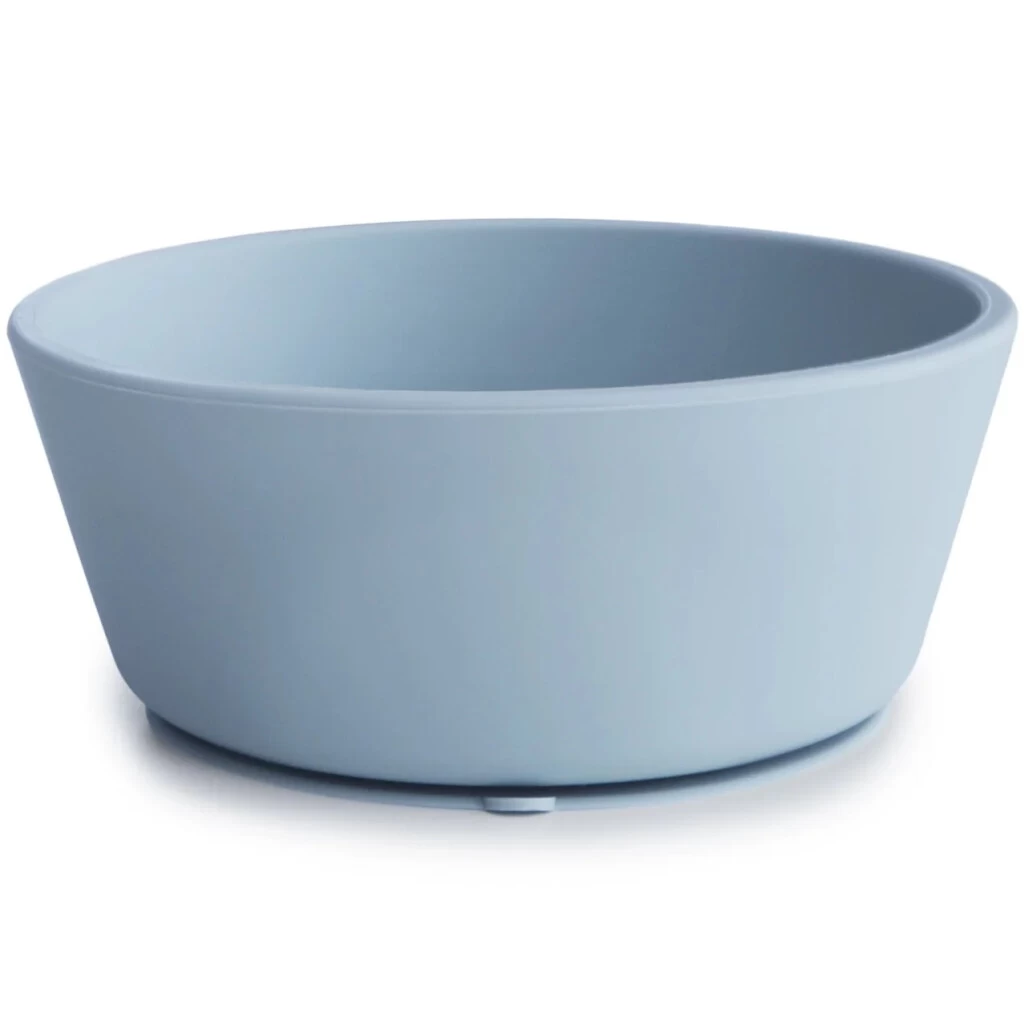 Mushie Baby-Schüssel Silikon Saugfuß Hellblau 3 Mushie Baby-Schüssel Silikon Saugfuß Hellblau
