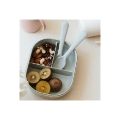 Mushie Kinder-Lunchbox Mit Gabel Und Löffel Cloud