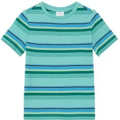 S.Oliver Jungen-Ringel-T-Shirt Mint Blau