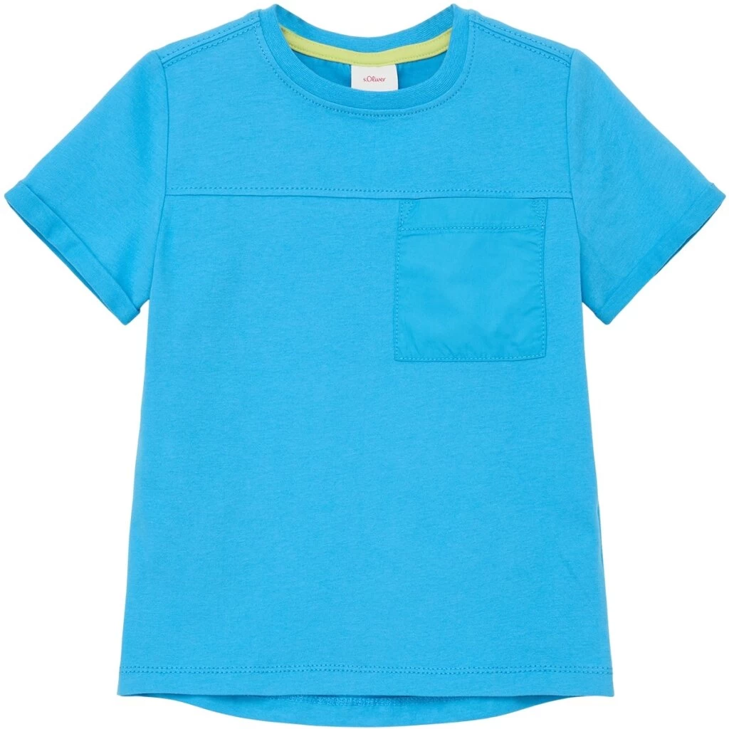 S.Oliver Jungen-T-Shirt Mit Brusttasche Türkis 3 S.Oliver Jungen-T-Shirt Mit Brusttasche Türkis